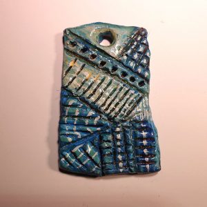 Pandantiv ceramic fantezie bleu și albastru