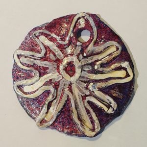 Pandantiv ceramic fantezie mov