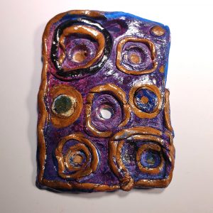 Pandantiv ceramic fantezie mov