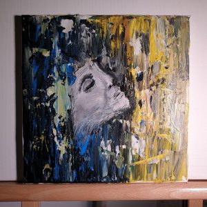 Tablou Pădureanca, 20x20 - acrilic pe pânză