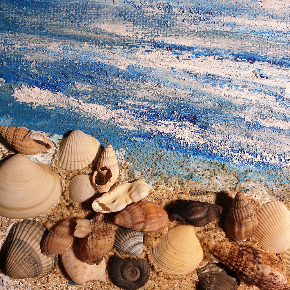 Tablou Vadu în nocturnă, 20x20 - acrilic pe pânză - imagine 2