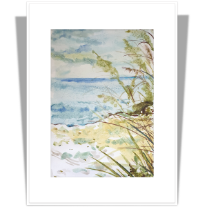 Art print A5 cu passepartout A4 Peisaj mare și nisip